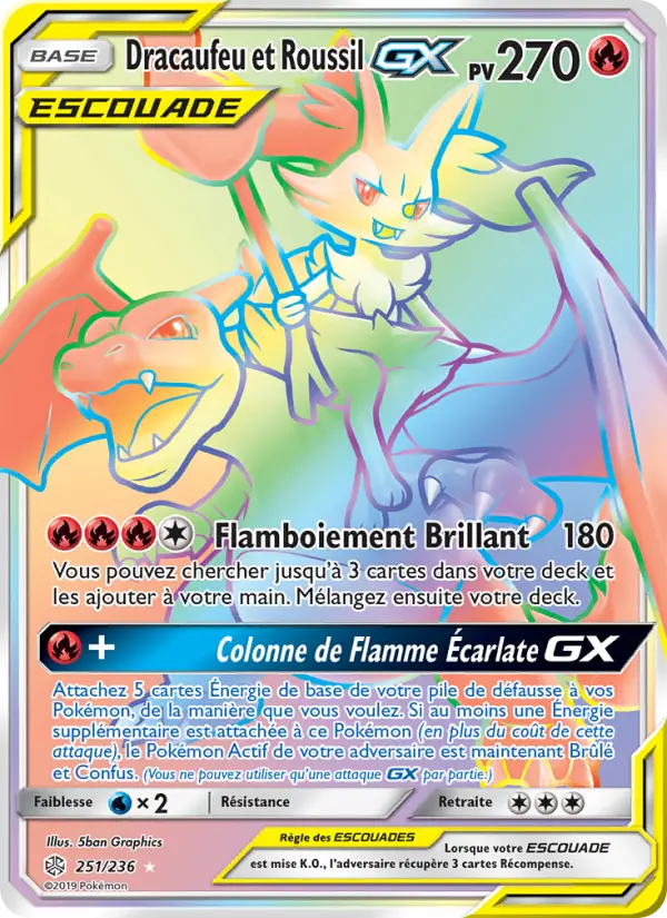 Dracaufeu et Roussil GX
